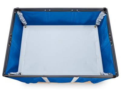 Vinyl Basket Truck - 14 Bushel, Blue H-7304BLU - ULINE