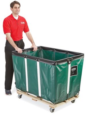 Vinyl Basket Truck - 14 Bushel, Green H-7304G