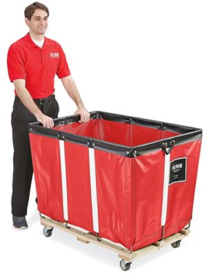 Vinyl Basket Truck - 14 Bushel, Red H-7304R