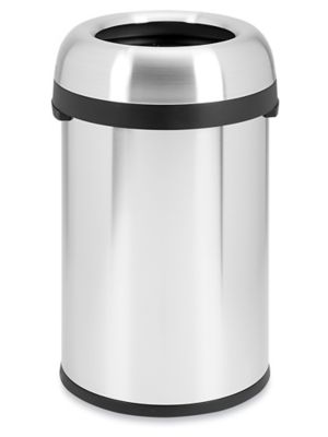 simplehuman® Open Top Stainless Steel Trash Can - Round, 30 Gallon