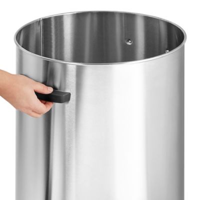 simplehuman 115 Liter / 30 Gallon Bullet Open Top Trash Can Commercial  Grade Heavy Gauge, Brushed Stainless Steel
