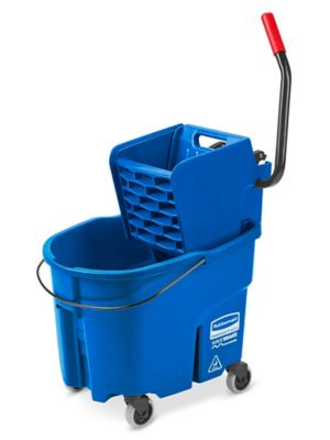 Rubbermaid&reg; WaveBrake&reg; Bucket/Wringer - Side Press, 35 Quart, Blue H-7401BLU