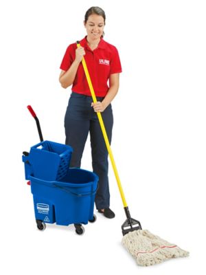Rubbermaid® WaveBrake® Bucket/Wringer - Side Press, 35 Quart, Blue