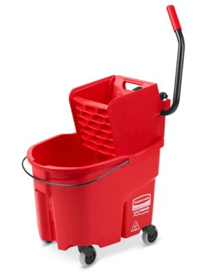 Rubbermaid WaveBrake® 35 Qt. Yellow Mop Bucket with Side Press