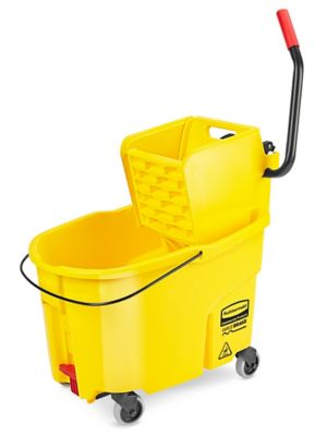Rubbermaid® Commercial HYGEN™ HYGEN Press Wring Bucket for Microfiber Flat  Mops, 43 qt, Yellow