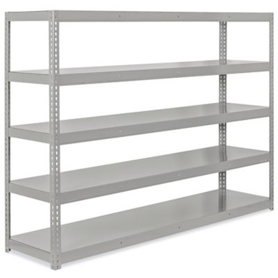 Lyon 36W x 24D x 85H 2000 Series Closed Steel Shelving with Angle Posts - 5 Heavy-Duty Adjustable Shelves - 800 lbs Shelf Capacity - Add-On Unit