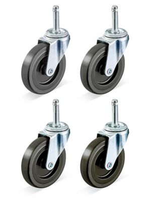 Rubber Casters for Uline Service Carts H-7435-CSTRQ