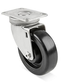 Stainless Steel Polyolefin Caster - Swivel, 4 x 1 1/4" H-7444S