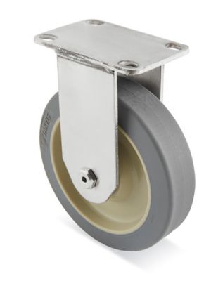 Stainless Steel Rubber Caster - 5 x 1 1/4"