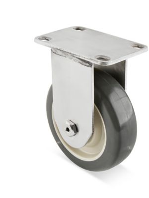 Stainless Steel Polyurethane Caster - Rigid, 4 x 1 1/4" H-7448R