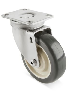 Stainless Steel Polyurethane Caster - Swivel, 4 x 1 1/4" H-7448S