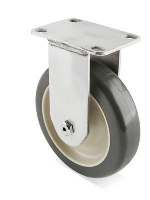 Stainless Steel Polyurethane Caster - Rigid, 5 x 1 1/4" H-7449R