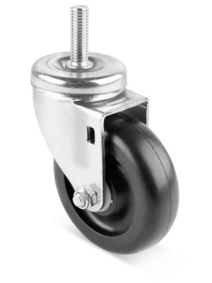 Stem Polyolefin Caster - Swivel, 4 x 1 1/4" H-7450S
