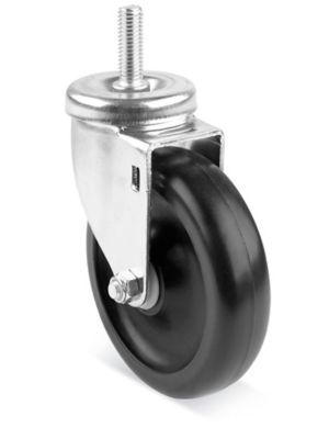 Stem Polyolefin Caster - Swivel, 5 x 1 1/4" H-7451S