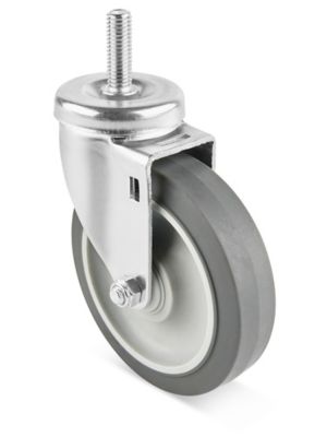  Stem Rubber Caster - 5 x 1 1/4"