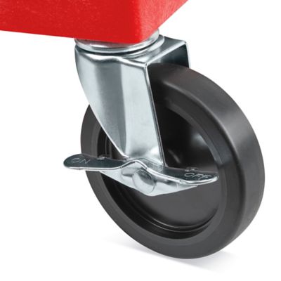 Plastic AV Cart with Cabinet - 27 x 18 x 34