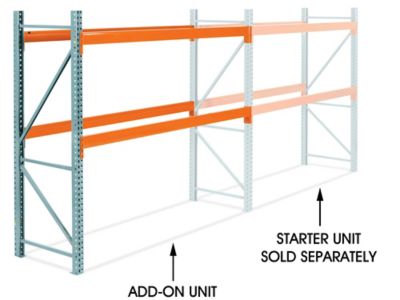 Add-On Unit for Pallet Rack - 108 x 36 x 96" H-7462-ADD