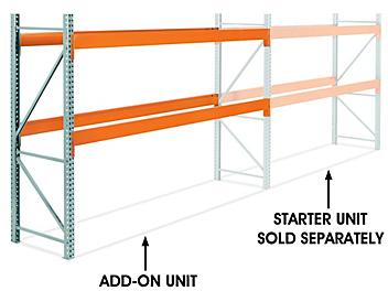Add-On Unit for Two-Shelf Pallet Rack - 144 x 36 x 96" H-7464-ADD