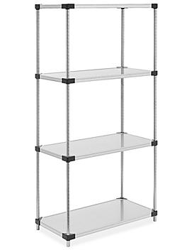 Solid Galvanized Steel Shelving - 36 x 18 x 72" H-7476