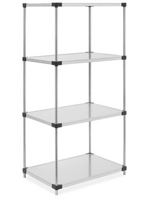 Solid Stainless Steel Shelving - 36 x 24 x 72 H-5468 - Uline