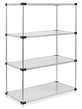 Solid Galvanized Steel Shelving - 48 x 24 x 72" H-7479