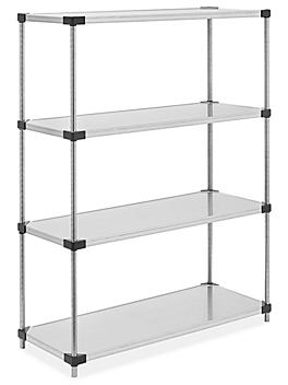 Solid Galvanized Steel Shelving - 48 x 18 x 63" H-7486