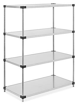 Solid Galvanized Steel Shelving - 48 x 24 x 63" H-7487