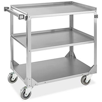 Stainless Steel Service Cart - 31 x 19 x 33" H-7491
