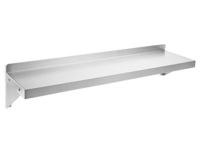 Solid Stainless Steel Wall-Mount Shelving - 48 x 12 x 10" H-7499
