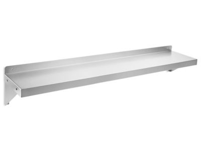 Solid Stainless Steel Wall-Mount Shelving - 60 x 12 x 10" H-7500
