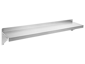 Solid Stainless Steel Wall-Mount Shelving - 60 x 12 x 10" H-7500
