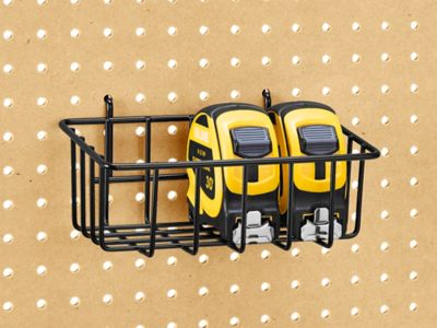 Pegboard Wire Basket - 8 3/8" Wide, Black H-7560