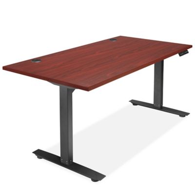 Electric Adjustable Height Desk - 60 x 30", Mahogany H-7598MAH