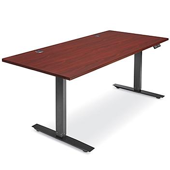 Adjustable Height Desk - 72 x 30", Mahogany H-7599MAH