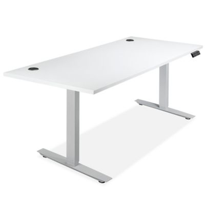 Adjustable height on sale desk white