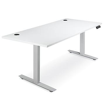Electric Adjustable Height Desk - 72 x 30", White H-7599W