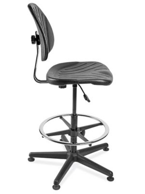 Swivel Shop Stool with Backrest - ULINE - H-7661