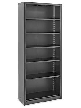 Bookcase - 6 Shelf, Unassembled, 35 x 13 x 84", Black H-7689