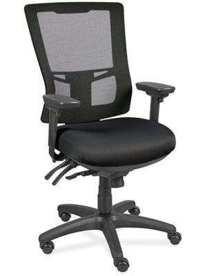 Ergo Mesh Chair - Black H-7690BL - ULINE