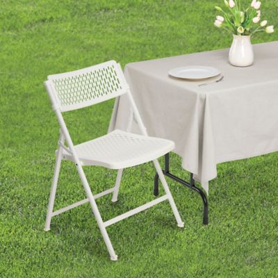Ventilated Folding Chairs - White H-7691W - ULINE