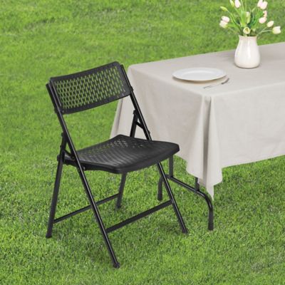 Ventilated Folding Chairs - Black H-7691 - ULINE