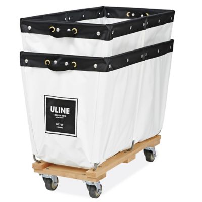 Narrow Vinyl Basket Truck - 6 Bushel H-7739 - Uline