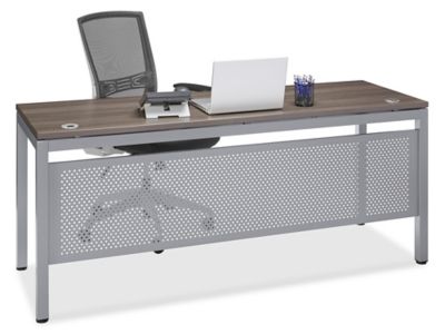 Downtown Office Workstation - 2-Person L-Desk, 120 x 72, Gray H-8248 -  Uline