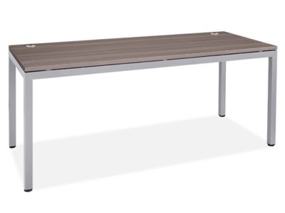 Downtown Office Workstation - 2-Person L-Desk, 120 x 72, Gray H-8248 -  Uline