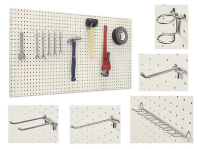 Poly Pegboard Starter Kit - 48 x 24", White H-7792W
