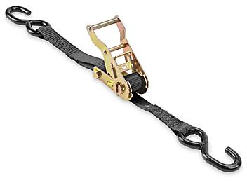 Uline Ratchet Tie-Downs - S-Hook, 1" x 15', 2,100 lb Capacity H-7794