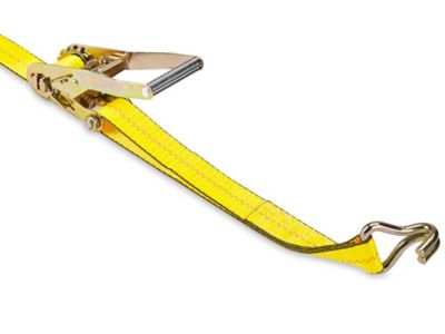 Heavy Duty Ratchet Strap Tie Downs - 2 x 9' w/SNAP Hooks (4 Pack) 10,000  lb Break Strength, Built-in Shock Absorber Keeps Constant Tension, USA Made