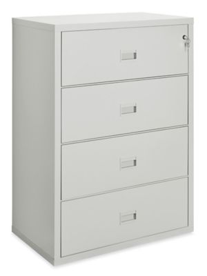 Lateral FireResistant File 4 Drawer, 38 x 22 x 53", Light