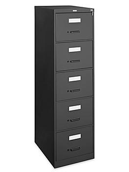 Vertical File Cabinet - Legal, 5 Drawer, Black H-7803BL