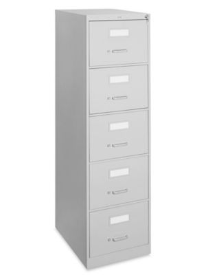Vertical File Cabinet - Legal, 5 Drawer, Light Gray H-7803GR